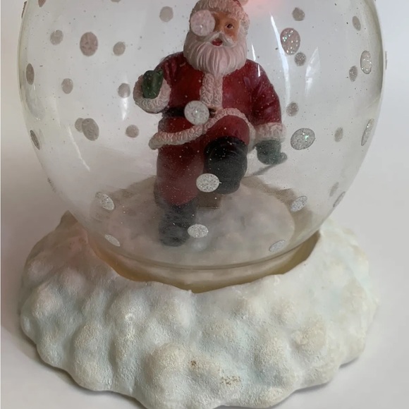 Gorham 1831 Crystal Christmas Winter Follies Santa Globe Tea Light Candle Holder - Picture 7 of 13